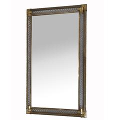 Barovier Large and Rectangular Mirror, circa 1960