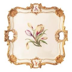 German Meissen Porcelain Square Tray