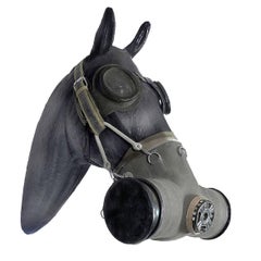 Vintage Rare Russian Horse Gas Mask with Coverall