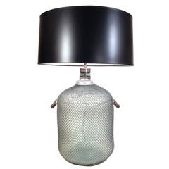 Wire Covered Bottle Lamp