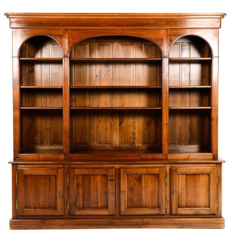 Solid Cherry Bookcase of Superior Quality from France Circa 1950