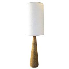 Vintage Miller Mid-Century Cork Lamp 'MR14775' (lampe à pied en liège)
