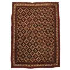 Antique Wool Felted Rug with Transitional Style 11