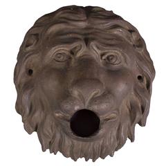 19th Century Cast Iron Fountain Mask 4
