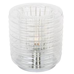 1970s Clear Glass and Chrome Table Lamp by Toni Zuccheri for VeArt 4