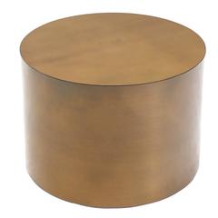 Brass or Bronze Cylinder Side Round Coffee Table Base Pedestal