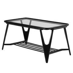 Cesare Lacca Coffee Table in Glass and Stained Oak 9