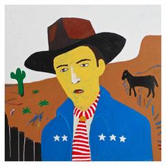 'The Decline of Western Visualisation' Portrait Painting by Alan Fears Cowboy