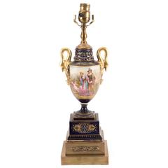 Late 19th Century Continental Porcelain Urn Lamp 10