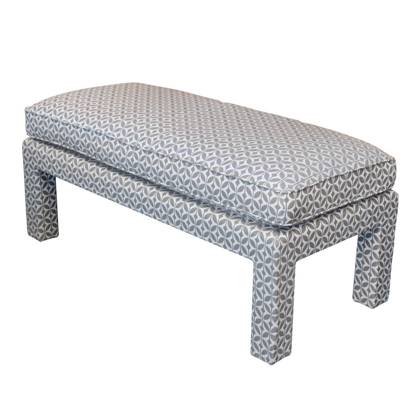 Down-Filled Upholstered Parsons Bench