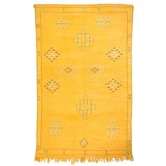 Moroccan Sabra Bamboo Silk Kilim