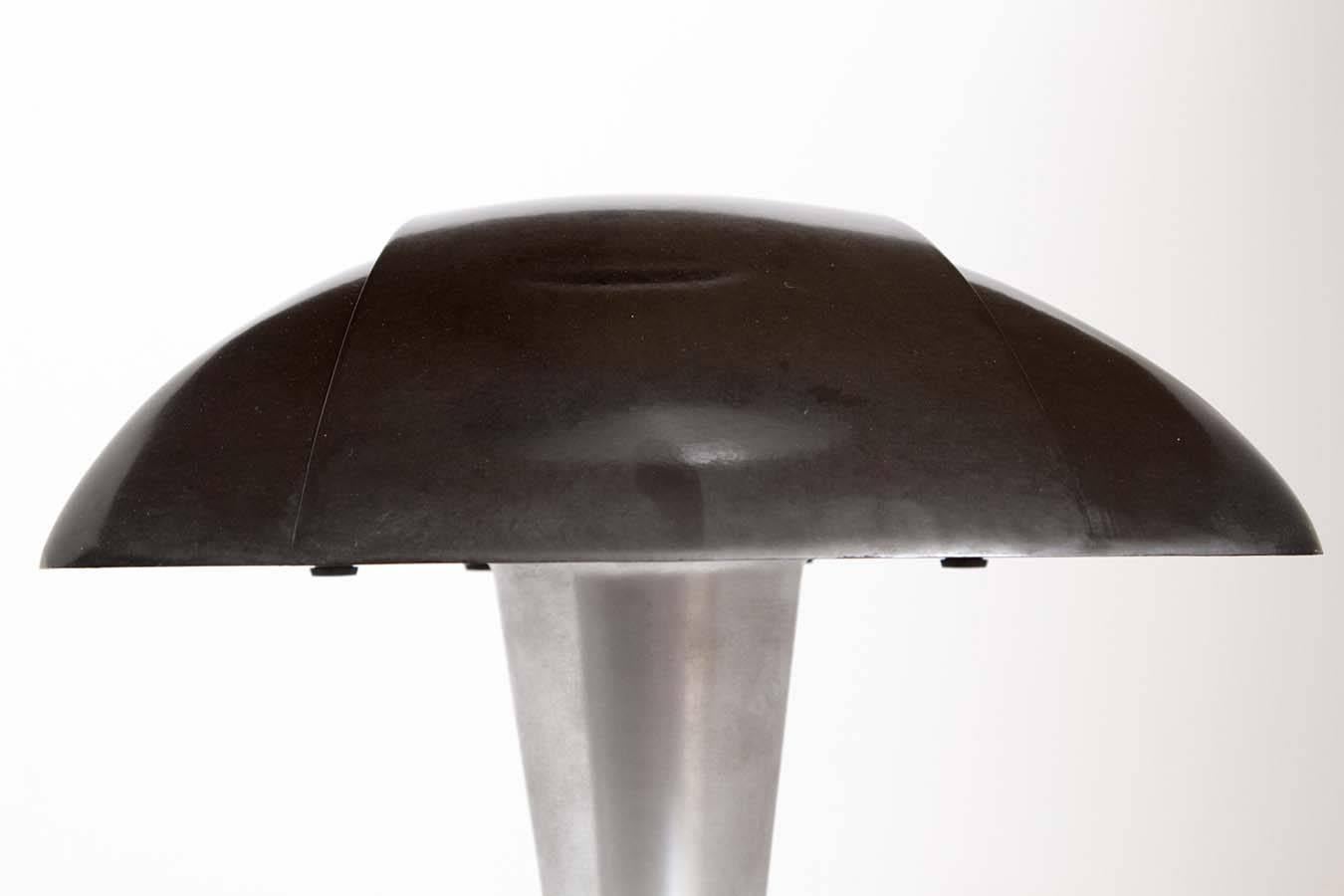Mid-20th Century Iconic machine age Teague Polaroid desk lamp  # 114 in rare black