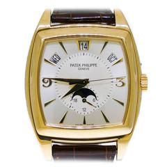 Patek Philippe yellow Gold Annual Calendar Gondolo Wristwatch Ref 5135 J