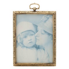 Gold Photo Frame Etched 14k Large Format