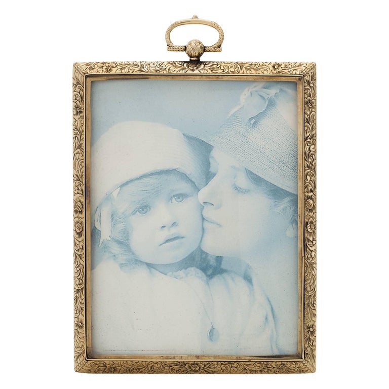 Gold Photo Frame Etched 14k Large Format For Sale at 1stDibs 14k gold