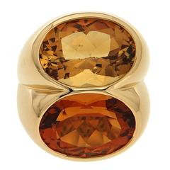 Oval Madeira Citrin-Ring aus Gold