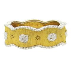 Vintage Buccellati Gold Scalloped Wedding Band Ring 