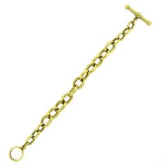 Large Kieselstein Cord Gold Link Toggle Bracelet 
