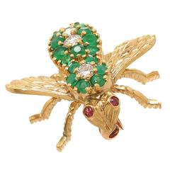 Herbert Rosenthal Gem set Gold Bee Brooch