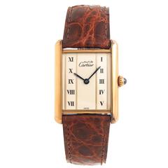 Retro Cartier Must de Cartier Classic Vermeil tank Watch
