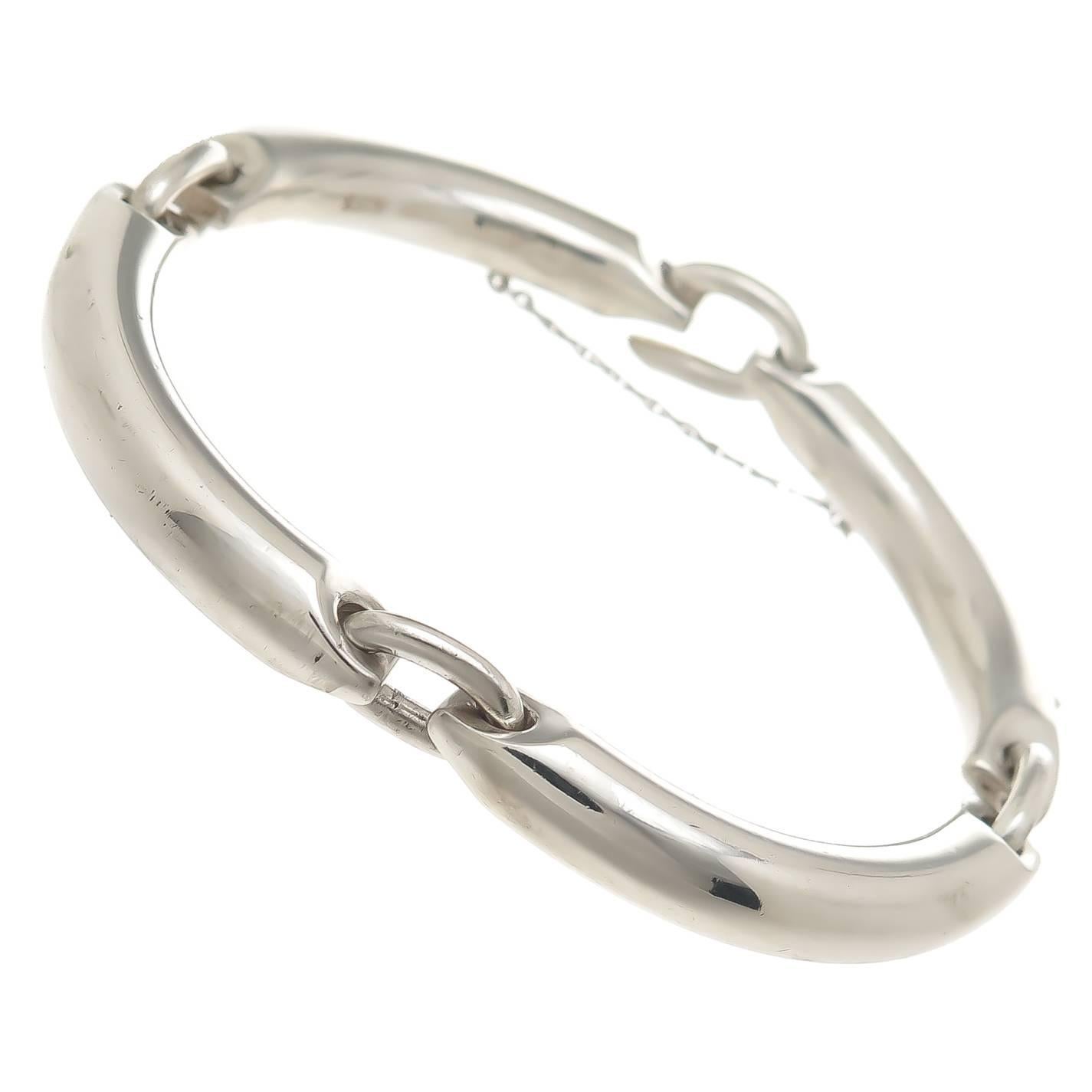 1960er Jahre Georg Jensen Hans Hansen Schweres Silbergliederarmband