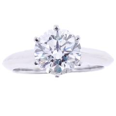 Tiffany & Co. 1.64 Carat Diamond Platinum Engagement Ring
