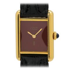 Cartier Lady’s Vermeil Tank Louis Must de Cartier Quartz Wristwatch 