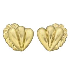 Kieselstein-Cord Fluted Yellow Gold Earclips