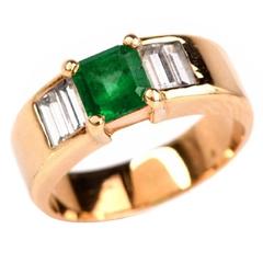 emerald Diamond Gold Engagement Ring emerald Diamond Gold Engagement Ring