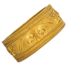 Antique English Gold Cuff Bracelet