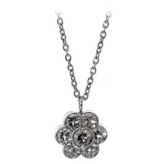 Van Cleef & Arpels Diamond Flower Drop Necklace