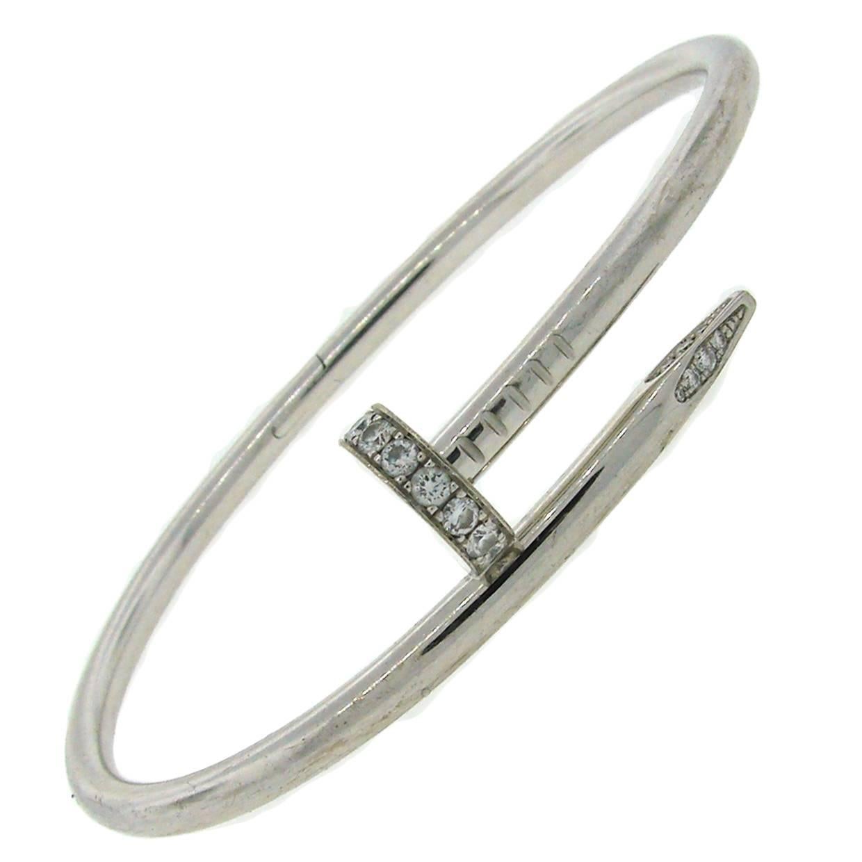 Cartier Juste un Clou Diamond Gold Bangle Bracelet
