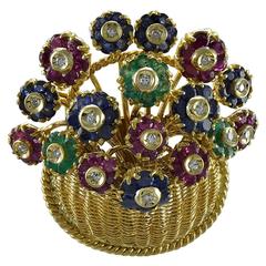 Tiffany & Co. En Tremblant Gemset Gold Flower Basket 11