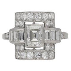 Vintage Art Deco diamond ring, American, circa 1935.