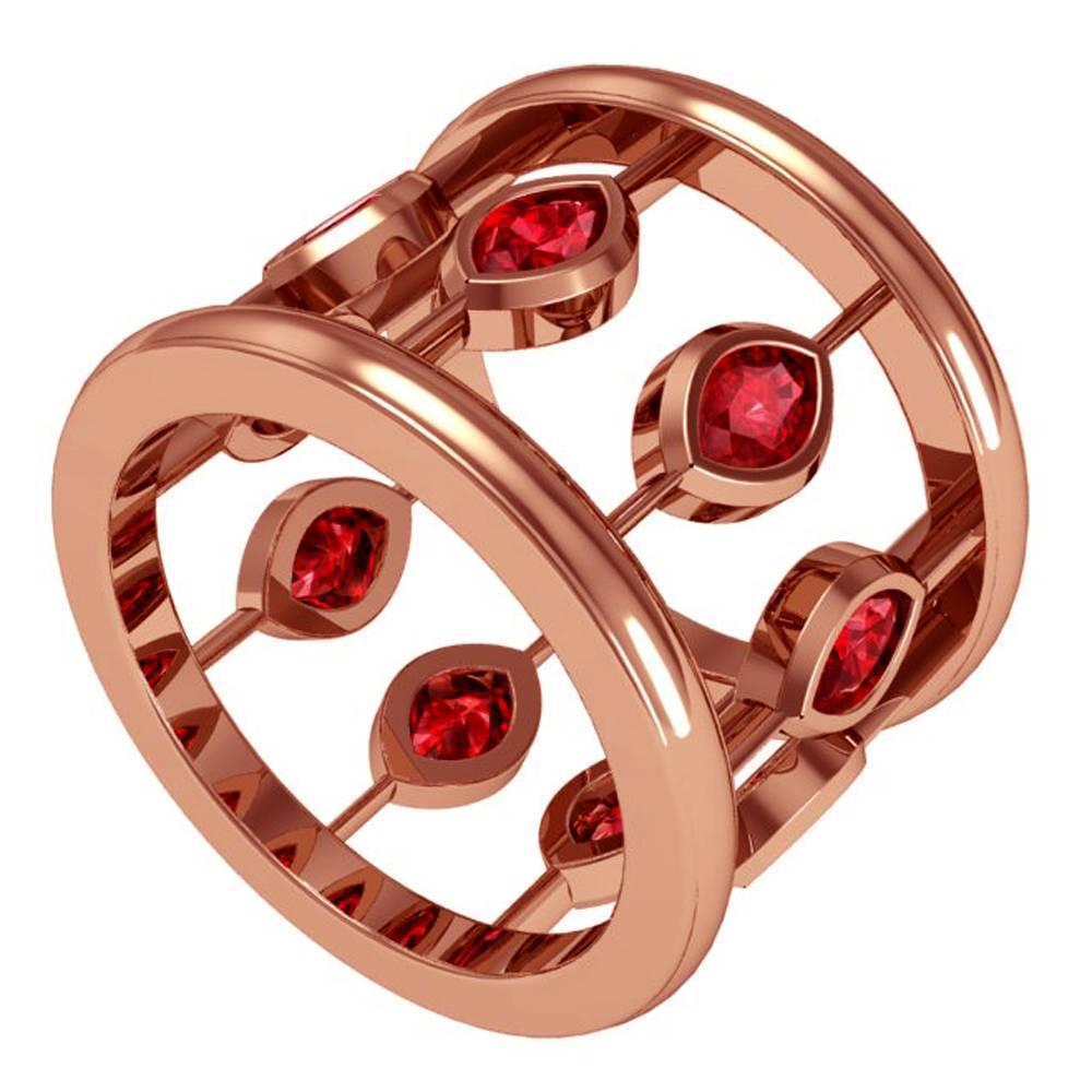 Melody Deldjou Fard & Sparkles Ruby and Gold Ring For Sale