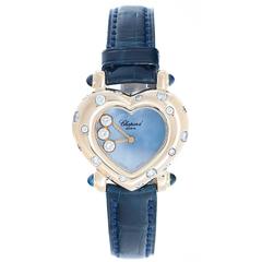 Chopard Lady's Yellow Gold Happy Hearts Quartz Wristwatch Ref 20/6626-23