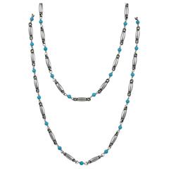 Georg Jensen Turquoise Silver Necklace No. 40 