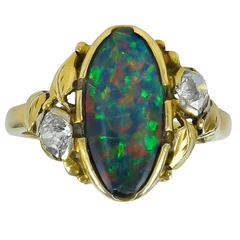 Oakes Studio Opal Diamond Gold Ring