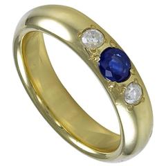 Vintage Tiffany & Co. sapphire Diamond Gold Band ring