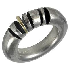 Georg Jensen Silver Gold Band Ring No. 307