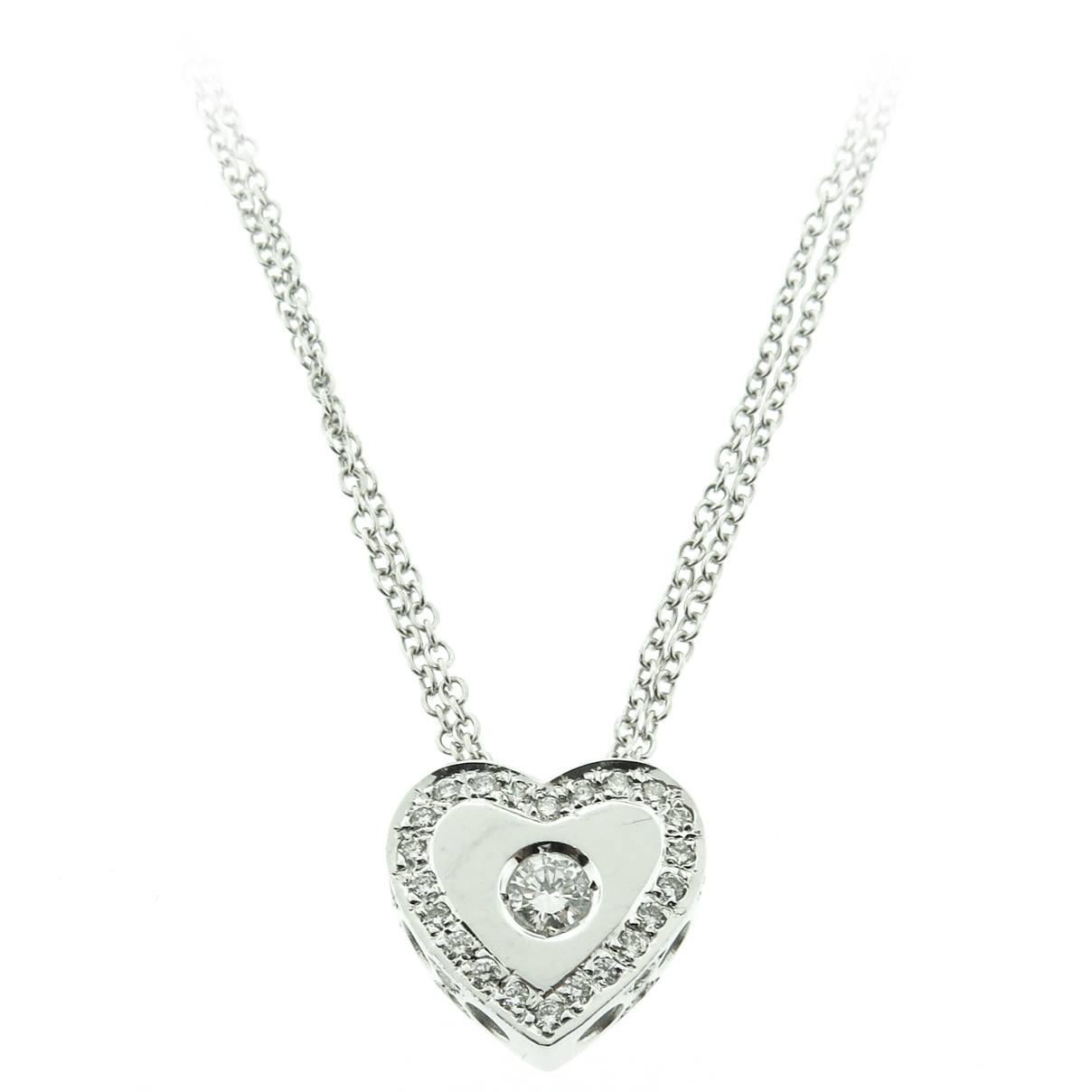 Tiffany & Co. Diamond Gold Heart Necklace