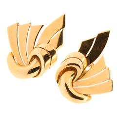 Retro Spread Winged Gold Earrings Retro Spread Winged Gold Earrings