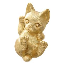 Henry Dunay Gold Pussy Cat Brooch