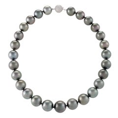 Silver Tahitian Pearl Necklace