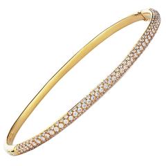Pavé Diamond gold Bangle bracelet
