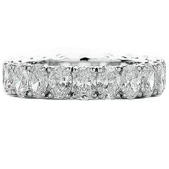 Oval-Shaped Diamond gold Eternity Band Ring