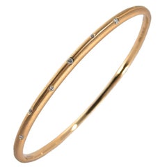 Alex Jona White Diamond 18 Karat Rose Gold Bangle Bracelet