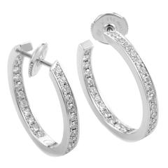 Cartier Diamond Gold Hoop Earrings