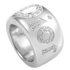 Dior Diamond Gold Signature Band Ring