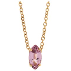 Jona Pink Spinel 18k Yellow Gold Pendant Chain Necklace